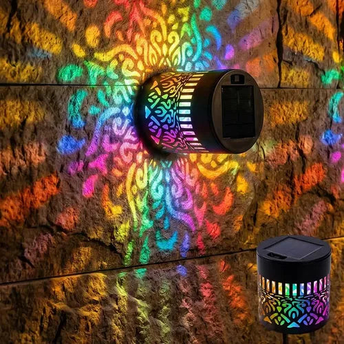 Solar Mandala Projector Wall Light